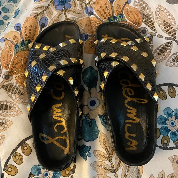 Sam Edelman Shoes - Sam Edelman Black Studded Sandals 7.5
